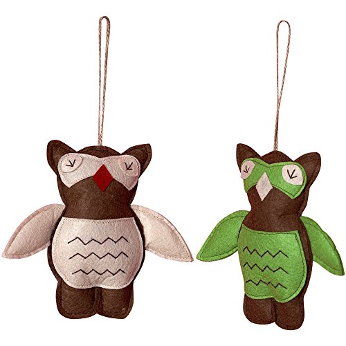 Sage & Co. XAO13755BR Owl Felt Ornament, 6-Inch