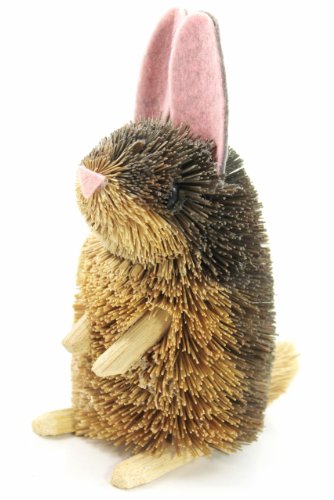 Martha Stewart Buri Bristle Brush Standing Rabbit Christmas Ornament