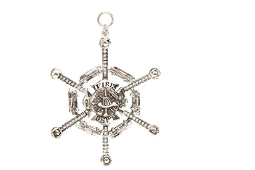 Pewter SnowWonders Snowflake Pendant/Ornament (Firefighter)