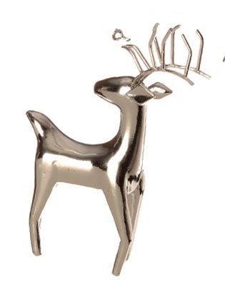 RAZ Imports Silver Deer Ornament, Choice of Styles (left LB)