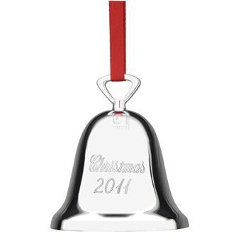 Reed & Barton Bell Ornament Year Marked 2011 Engravable
