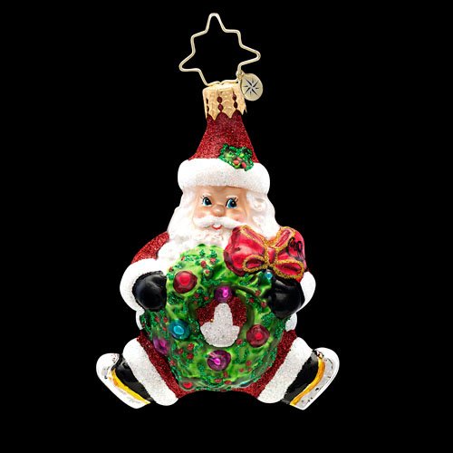 Christopher Radko Glass Santa Baby Gem Christmas Ornament #1017207