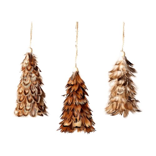 Sage & Co. XAO14332BR Mini Feather Tree Ornament Assortment