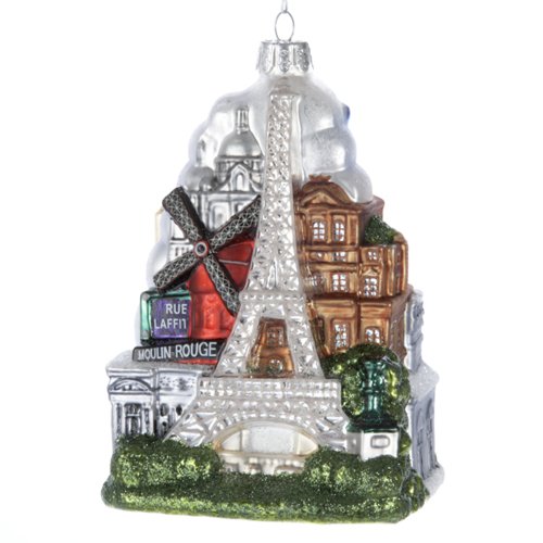 Kurt Adler 5-Inch Glass “Paris City” Ornament