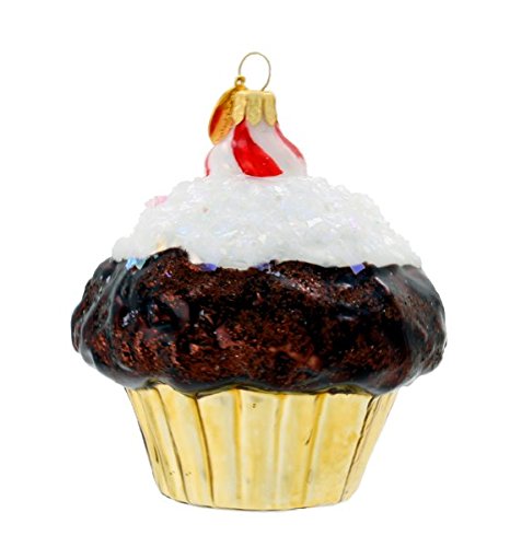Chocolate Cupcake with Peppermint Decoration