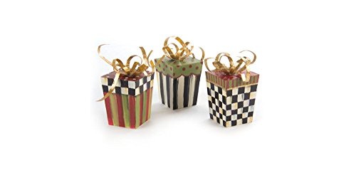 MacKenzie-Childs Gift Box Ornaments – Set of 3