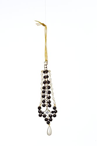 Sage & Co. XAO17054 7″ Gem and Pearl Drop Ornament