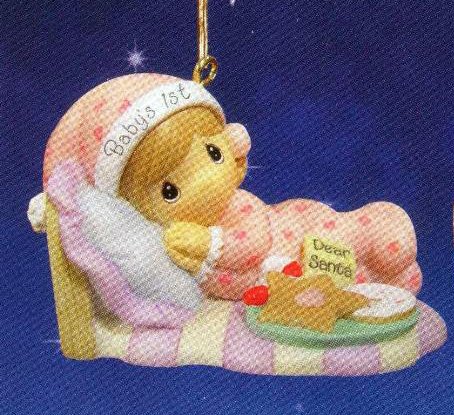 Precious Moments 6115513 Baby Girls 1st Christmas Ornament