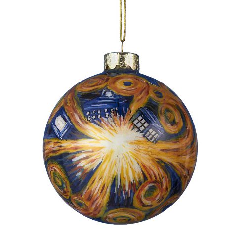 Doctor Who Kurt Adler Starry Night Paint Glass Ball Ornament, 100mm