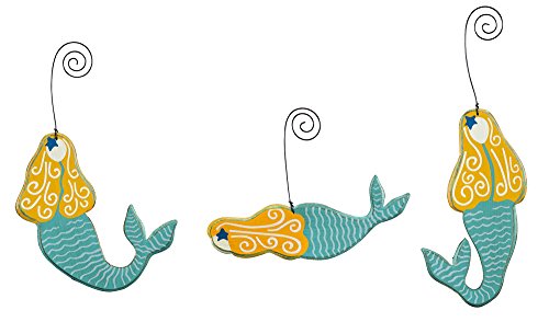 Mermaid Trio – Wooden Ornaments – Set of 3