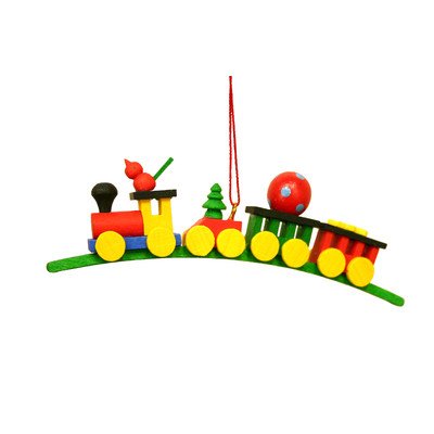 10-0137 – Christian Ulbricht Ornament – Train on Arch – 1.5″”H x .5″”W x 4.25″”D