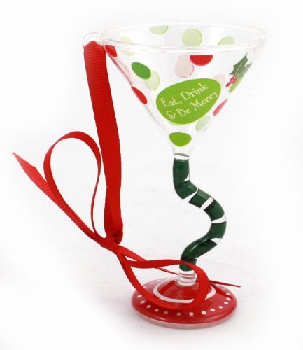 Ganz Mini Martini Glass Ornament – Eat, Drink & Be Merry