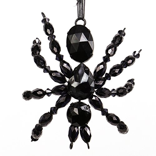 Sage & Co. XAO17299BK Jeweled Spider Napkin Ornament, 4-Inch