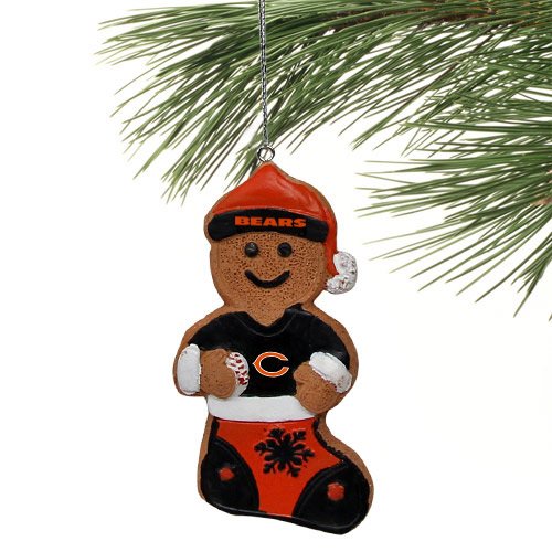 Chicago Bears Official NFL 3.5″ Gingerbread Man Christmas Ornament by Forever Collectibles