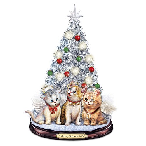 Tabletop Christmas Tree: A Meow-y Christmas To All Tabletop Christmas Tree by The Bradford Exchange