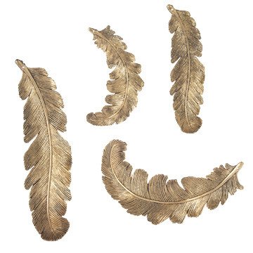 RAZ Imports – Gold Feather Ornaments