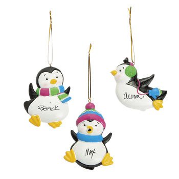 Resin Penguin Ornaments Christmas Holidays (12 pcs)