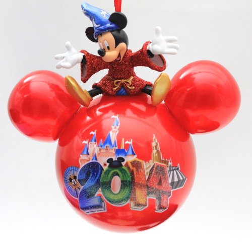 DISNEYLAND Sorcerer Mickey 2014 Glass Ball Ornament – Disney Parks Exclusive & Limited Availability