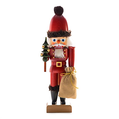 32-643 – Christian Ulbricht Nutcracker – Santa with Tree and Sack – 12″”H x 4″”W x 4″”D