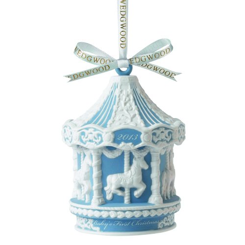 Wedgwood 2013 Baby’s 1st Christmas Blue Carousel Figurine