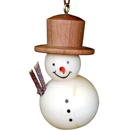 10-0812 – Christian Ulbricht Ornament – Snowman – 1.75″”H x 1″”W x 1″”D