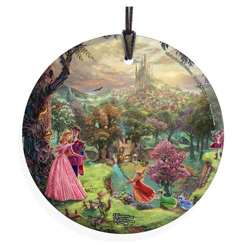 Thomas Kinkade Star Fire Hanging Glass (Ornament) – Sleeping Beauty