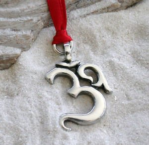 Pewter Ohm Om Yoga Buddhist Namaste Holiday Christmas Ornament