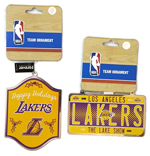 Los Angeles Lakers Metallic Team Ornaments