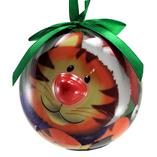 Christmas Hanging Light-Up Ball Ornaments Cat