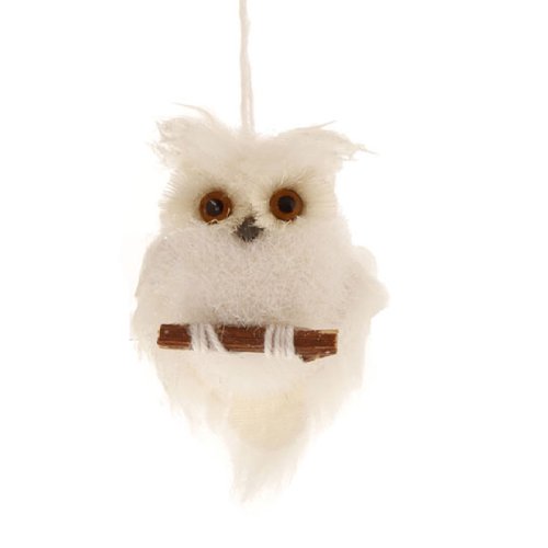 RAZ Imports Feathery Owl Ornament