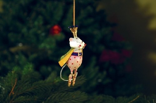 Patience Brewster Krinkles Mini King Mouse Ornament Christmas Holiday Tree Decoration