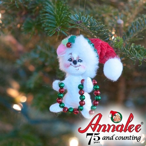 Annalee Ribbon Mouse Christmas Ornament