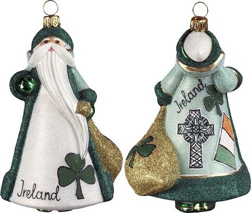 Glitterazzi International Santa Ireland Ornament
