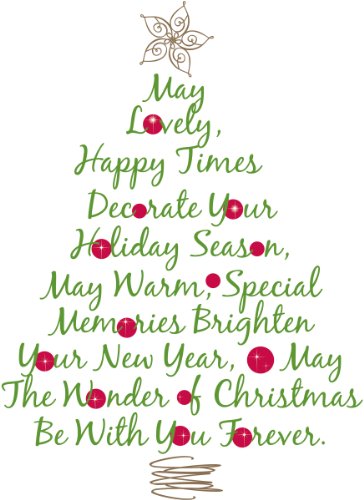 RoomMates RMK1412GM Christmas Tree Quote Peel & Stick Giant Wall Decal