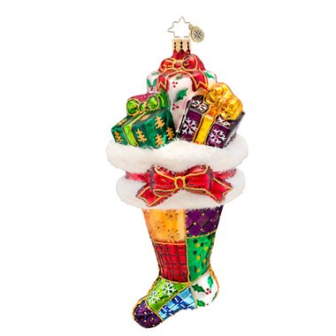 Christopher Radko – Presently Patched – Heirloom Collectable Christmas Ornament