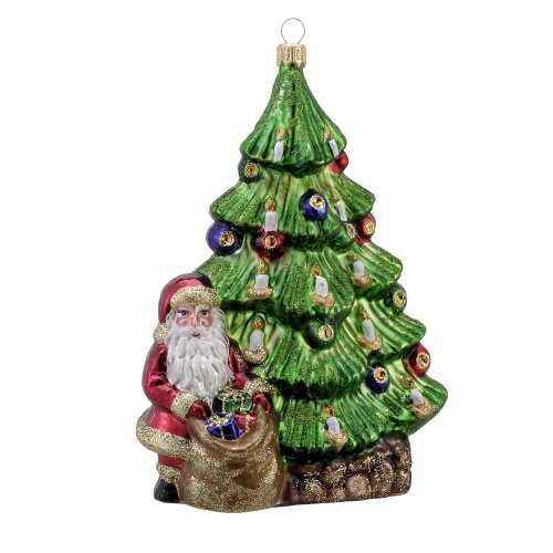 David Strand Kurt Adler Glass Trimming The Tree Ornament, 6.7-Inch