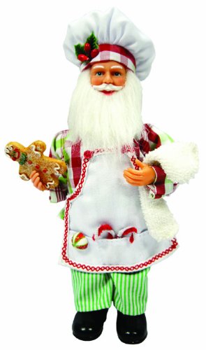 Santa’s Workshop Baking Santa Christmas Ornament