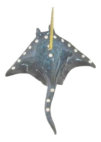 Jeweled Ocean Manta Ray Christmas Holiday Ornament December Diamonds