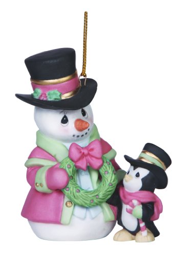 Precious Moments Company Annual Snowman with Penguin Ornament