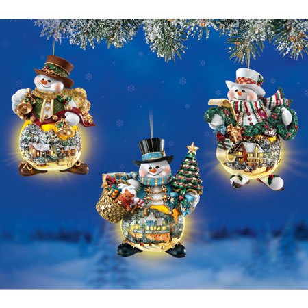 Thomas Kinkade Memories of Christmas Light Top Ornament