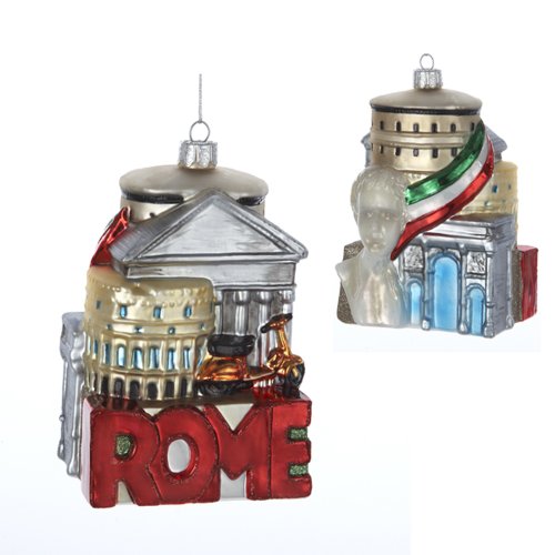 Kurt Adler 5-Inch Glass Rome Cityscape Ornament