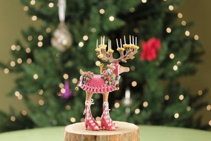 Patience Brewster Mini Dashaway Donna Reindeer Ornament Christmas Holiday Tree Decoration