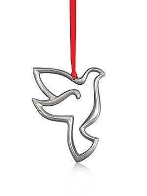 Nambe Holiday Alloy Dove Ornament