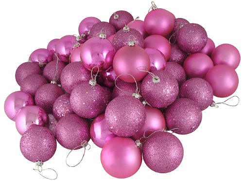 Vickerman 4-Finish Ball Ornament, 70mm, Orchid