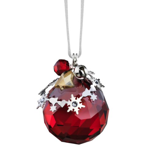 Swarovski Light Siam Satin Christmas Ornament