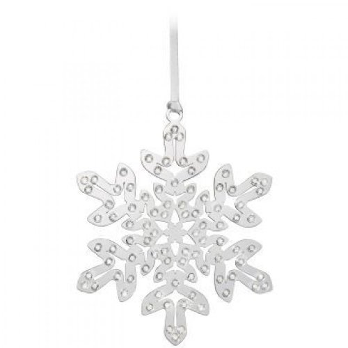 Swarovski Crystal Pixel Snowflake Ornament (Set of 3)