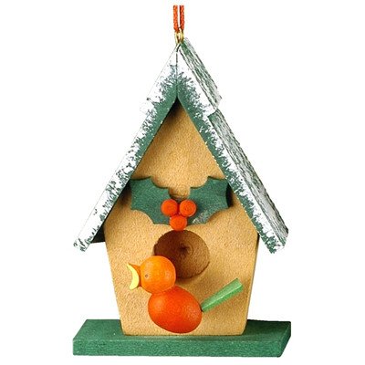 10-0431 – Christian Ulbricht Ornament – Birdhouse – 3.5″”H x 2.25″”W x 1.5″”D