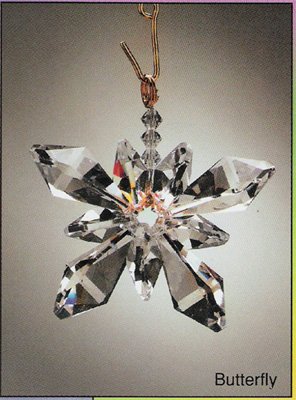 Clear Butterfly Ornament with Swarovski Crystal