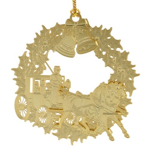 ChemArt Christmas Horse and Buggy Ornament