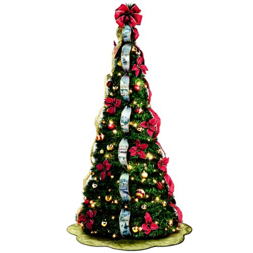 Thomas Kinkade Pre-Lit Pull-Up Christmas Tree: Wondrous Winter by The Bradford Exchange